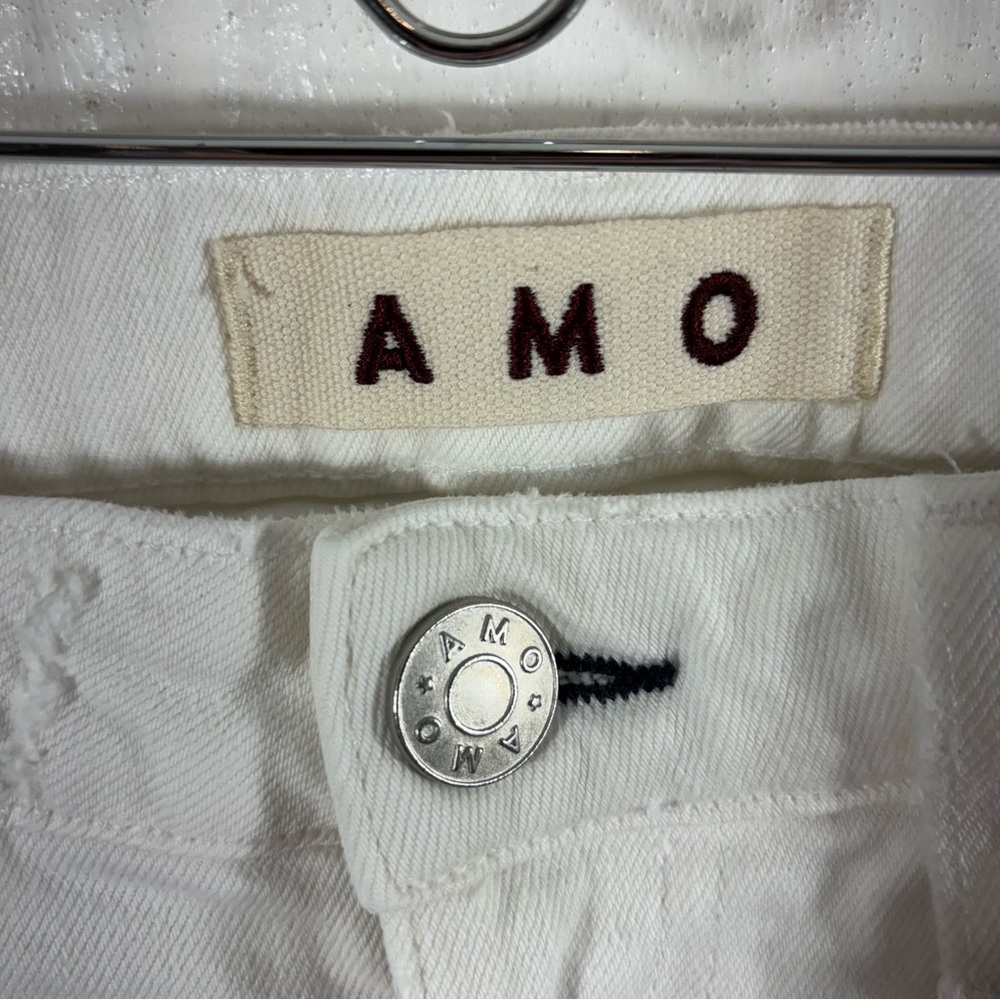 AMO Mid Rise Twist Jeans in Sea Salt 26 - Picture 6 of 8